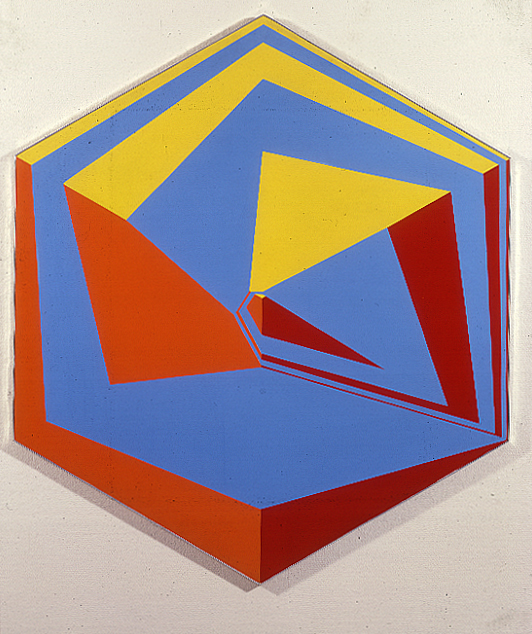 Blauw-geel-oranje-rood (uit de serie: Wetmatige beweging)